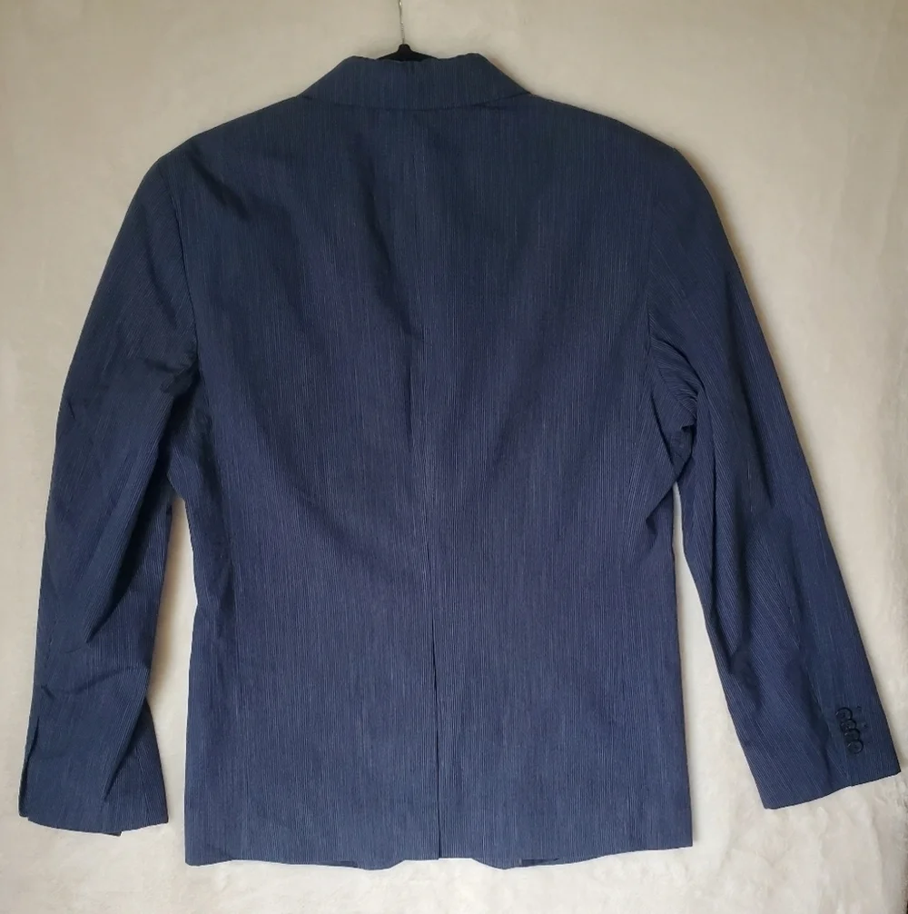 Banana Republic Men's Slim Fit Navy Blue Stripe Blazer Lined Size 38S NEW RT$200